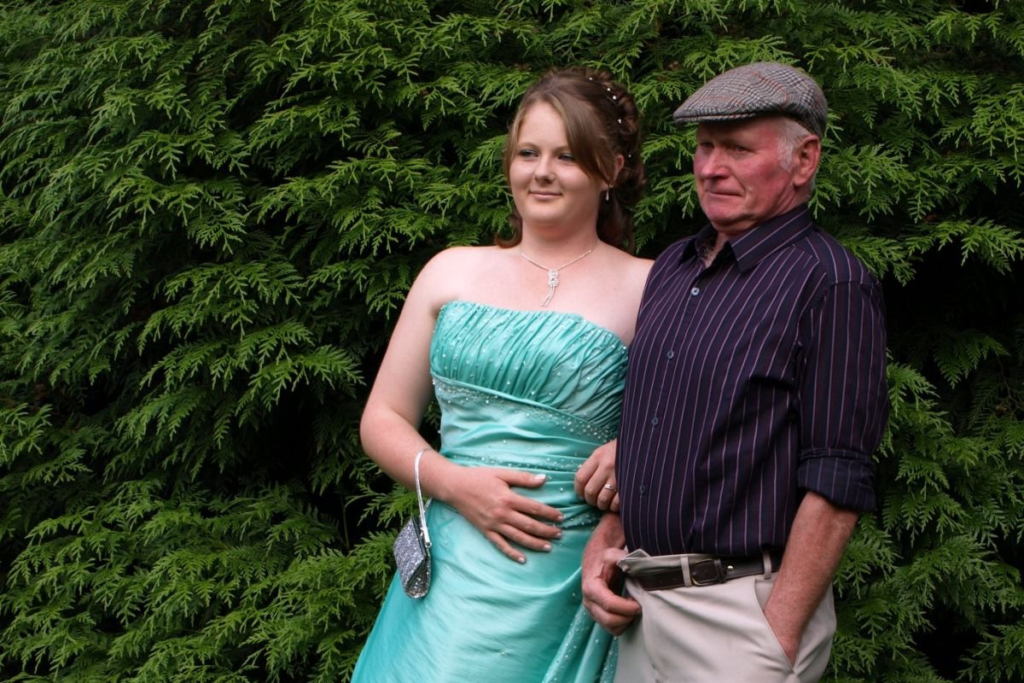 Katie Louise Hewetson with her grandad Jimmy who inspired her raise money for Lewy Body Society